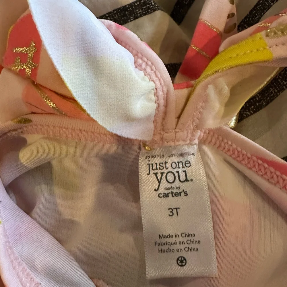 Carter's Pink and Yellow Ice Cream Swimsuit